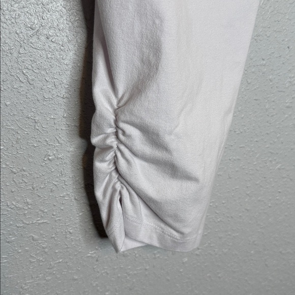 Soft Surroundings White Cropped Ruched Leg Leggings Size Small - Picture 6 of 8